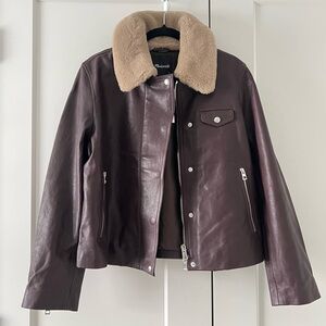 New Madewell leather jacket large